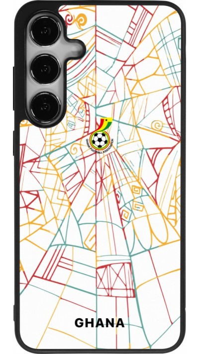 Coque Samsung Galaxy S25+ - Silicone rigide noir Maillot de football Ghana 2026 personnalisable