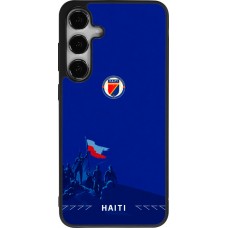 Samsung Galaxy S25+ Case Hülle - Silikon schwarz Haiti 2026 personalisierbares Fussballtrikot