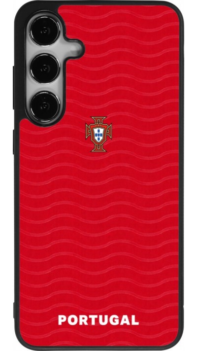 Samsung Galaxy S25+ Case Hülle - Silikon schwarz Portugal 2026 personalisierbares Fussballtrikot