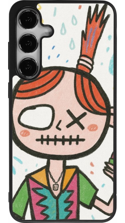 Samsung Galaxy S25+ Case Hülle - Silikon schwarz Little Girl Sketch