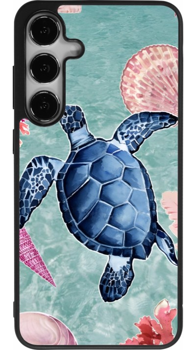 Samsung Galaxy S25+ Case Hülle - Silikon schwarz Preppy Turtle