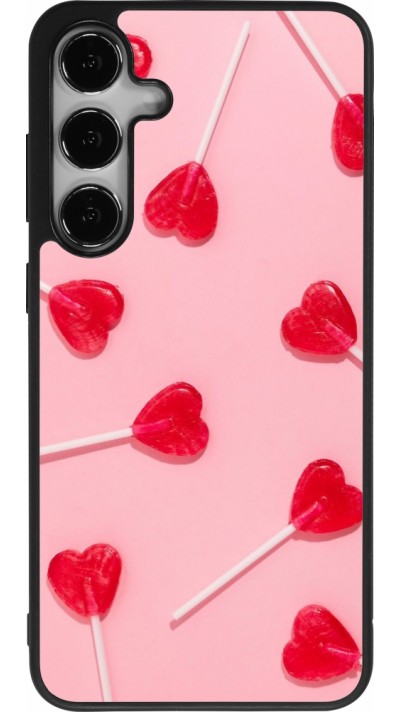 Samsung Galaxy S25+ Case Hülle - Silikon schwarz Saint Valentines Day 26 Lollipop