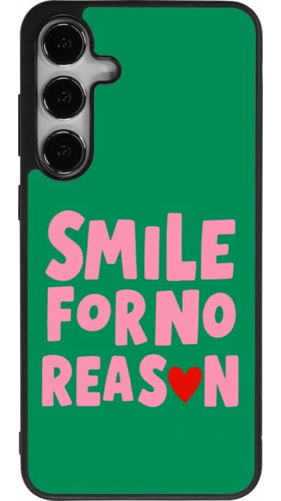 Samsung Galaxy S25+ Case Hülle - Silikon schwarz Smile for no reason 2026