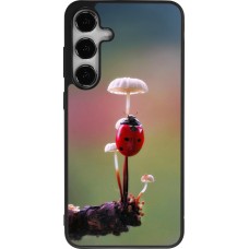 Samsung Galaxy S25+ Case Hülle - Silikon schwarz Ladybird on a mushroom Spring 2026