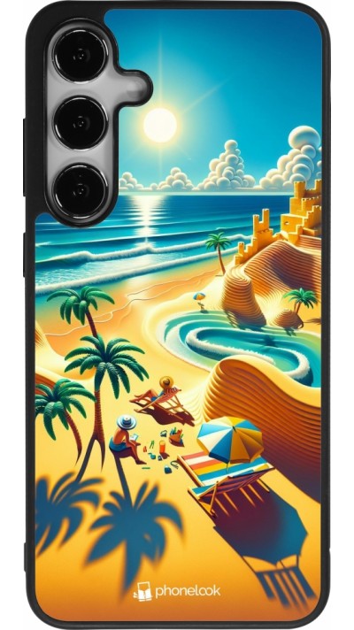 Samsung Galaxy S25+ Case Hülle - Silikon schwarz Sonnenuntergang Brise