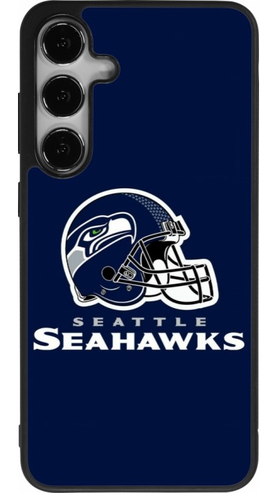 Samsung Galaxy S25+ Case Hülle - Silikon schwarz Super Bowl 26 Seattle 3
