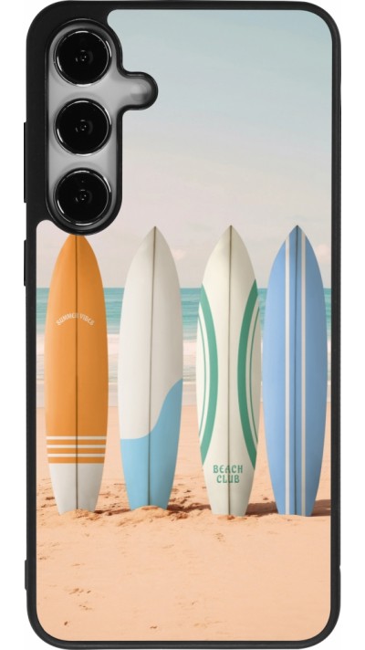 Samsung Galaxy S25+ Case Hülle - Silikon schwarz Summer surfboard 2025
