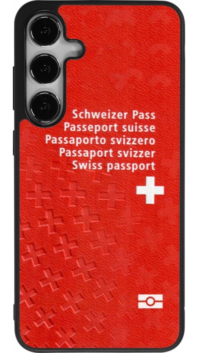 Samsung Galaxy S25+ Case Hülle - Silikon schwarz Swiss Passport