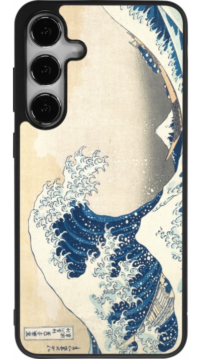 Samsung Galaxy S25+ Case Hülle - Silikon schwarz Kunstbild - Die große Welle vor Kanagawa - Hokusai