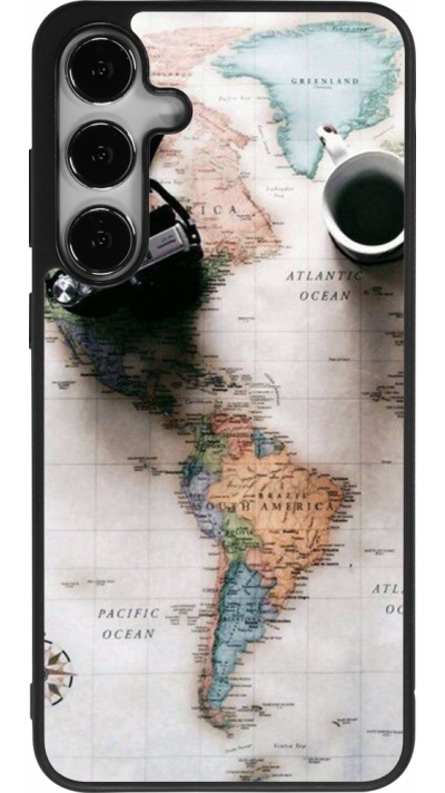 Samsung Galaxy S25+ Case Hülle - Silikon schwarz Travel 01