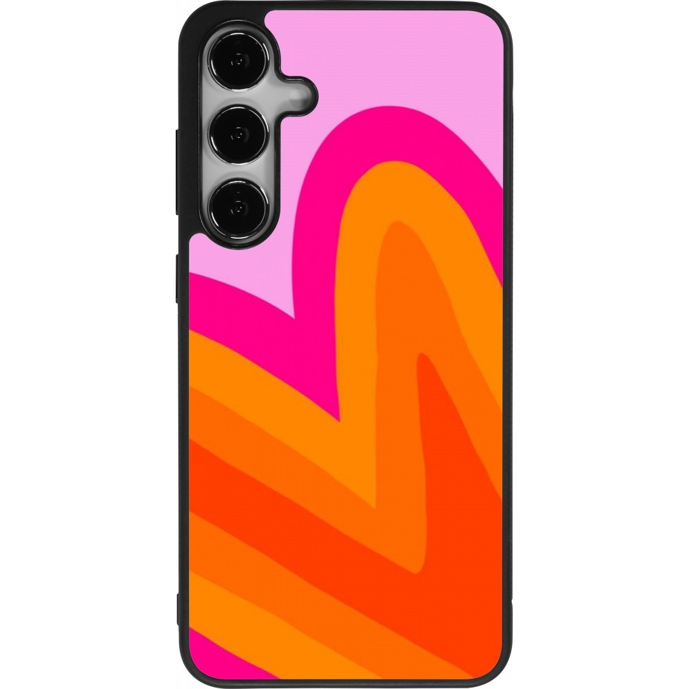 Samsung Galaxy S25+ Case Hülle - Silikon schwarz Valentine 2024 heart gradient