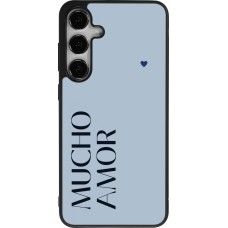 Samsung Galaxy S25+ Case Hülle - Silikon schwarz Valentine 2024 mucho amor azul