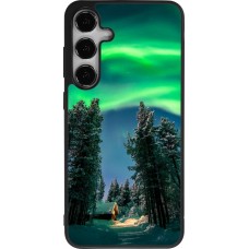 Samsung Galaxy S25+ Case Hülle - Silikon schwarz Winter 22 Northern Lights