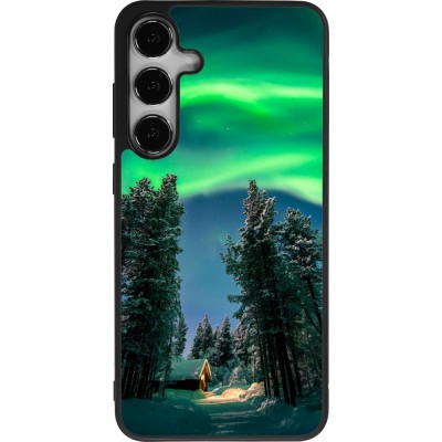 Samsung Galaxy S25+ Case Hülle - Silikon schwarz Winter 22 Northern Lights