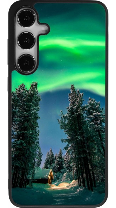 Samsung Galaxy S25+ Case Hülle - Silikon schwarz Winter 22 Northern Lights