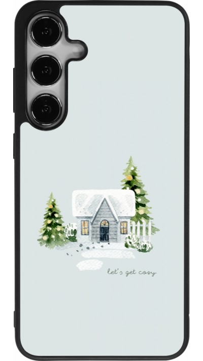 Coque Samsung Galaxy S25+ - Silicone rigide noir Winter 25 Cosy House