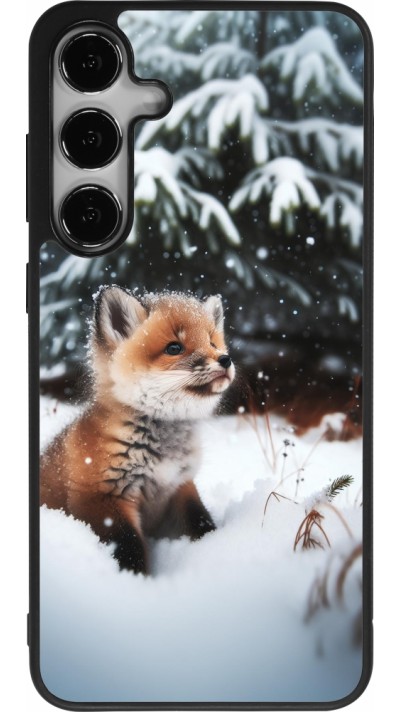 Samsung Galaxy S25+ Case Hülle - Silikon schwarz Weihnachten 2023 Fuechslein Tanne