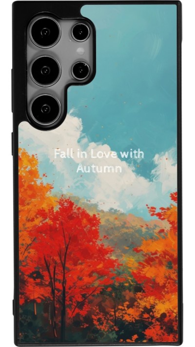 Samsung Galaxy S25 Ultra Case Hülle - Silikon schwarz Autumn 25 Fall in love