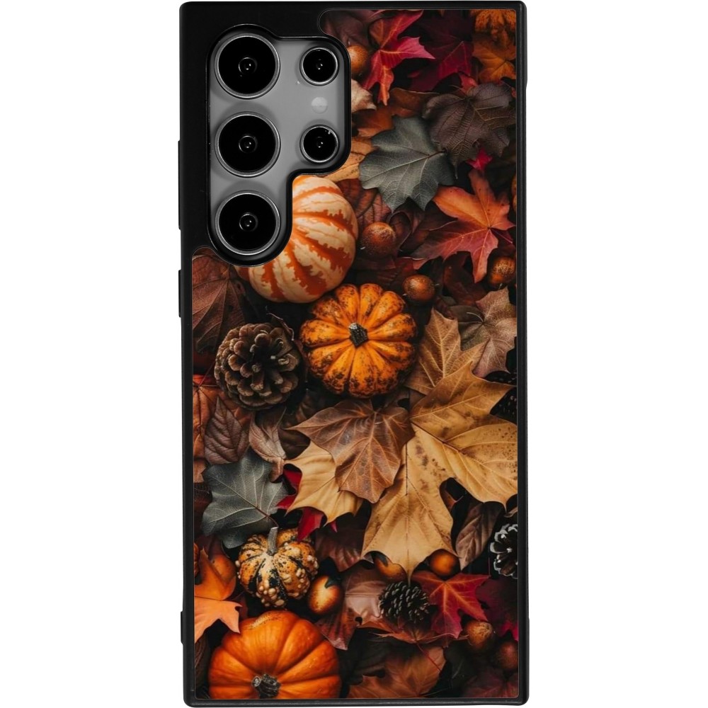 Samsung Galaxy S25 Ultra Case Hülle - Silikon schwarz Autumn 25 Pumpkin