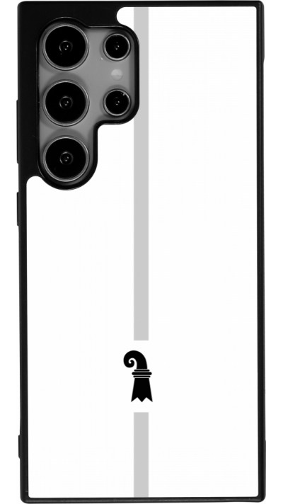 Coque Samsung Galaxy S25 Ultra - Silicone rigide noir Canton BS blanc