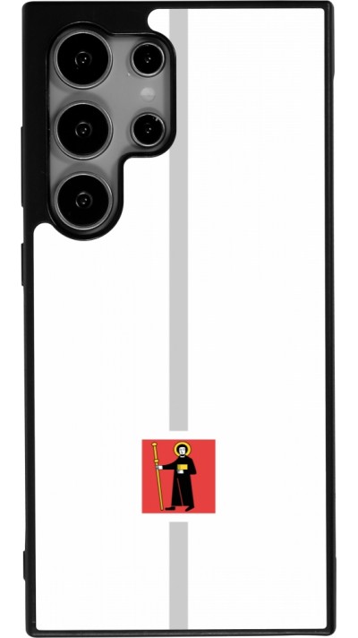 Coque Samsung Galaxy S25 Ultra - Silicone rigide noir Canton GL blanc