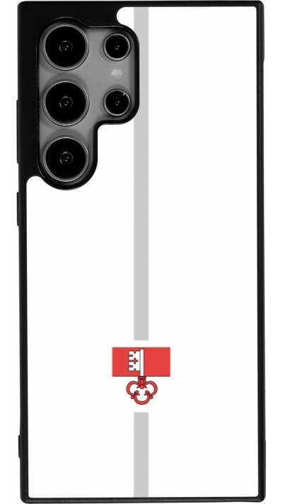 Coque Samsung Galaxy S25 Ultra - Silicone rigide noir Canton OW blanc