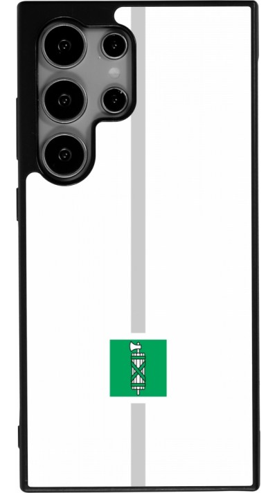 Coque Samsung Galaxy S25 Ultra - Silicone rigide noir Canton SG blanc