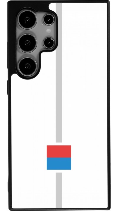 Coque Samsung Galaxy S25 Ultra - Silicone rigide noir Canton TI blanc