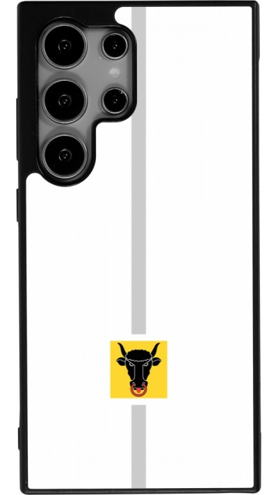 Coque Samsung Galaxy S25 Ultra - Silicone rigide noir Canton UR blanc