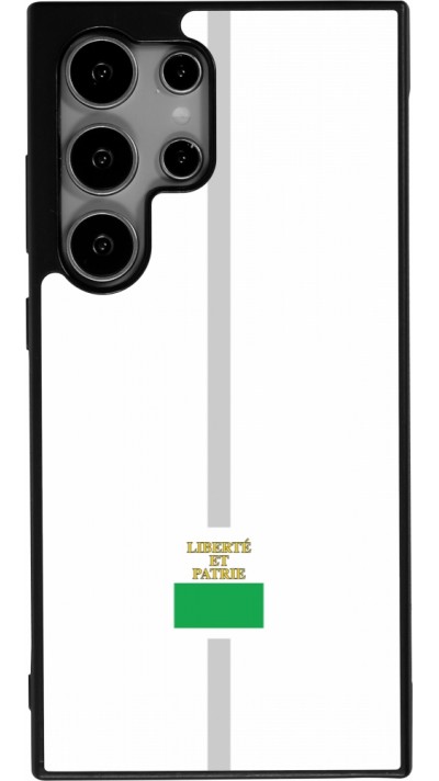 Coque Samsung Galaxy S25 Ultra - Silicone rigide noir Canton VD blanc