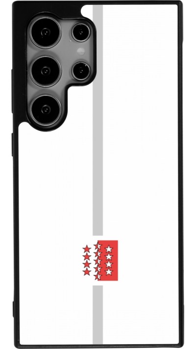 Coque Samsung Galaxy S25 Ultra - Silicone rigide noir Canton VS blanc