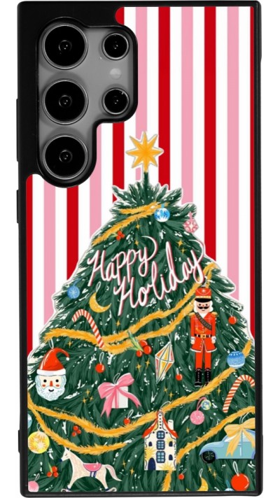 Samsung Galaxy S25 Ultra Case Hülle - Silikon schwarz Christmas 25 Happy Holiday