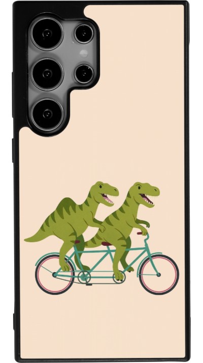 Samsung Galaxy S25 Ultra Case Hülle - Silikon schwarz Dinosaurs on bikes 2026