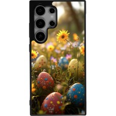 Samsung Galaxy S25 Ultra Case Hülle - Silikon schwarz Easter 2026 Decorated eggs