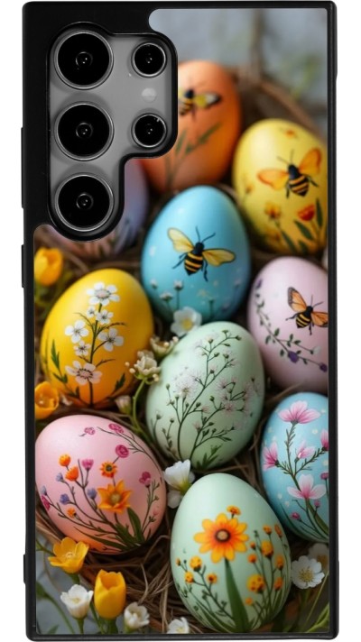 Samsung Galaxy S25 Ultra Case Hülle - Silikon schwarz Easter 2026 Eggs with bees