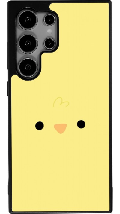 Samsung Galaxy S25 Ultra Case Hülle - Silikon schwarz Easter 2026 Little chicken