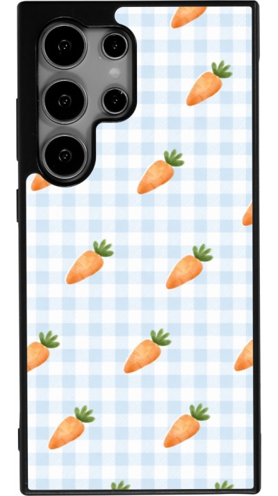 Samsung Galaxy S25 Ultra Case Hülle - Silikon schwarz Easter 2026 Pattern carrots