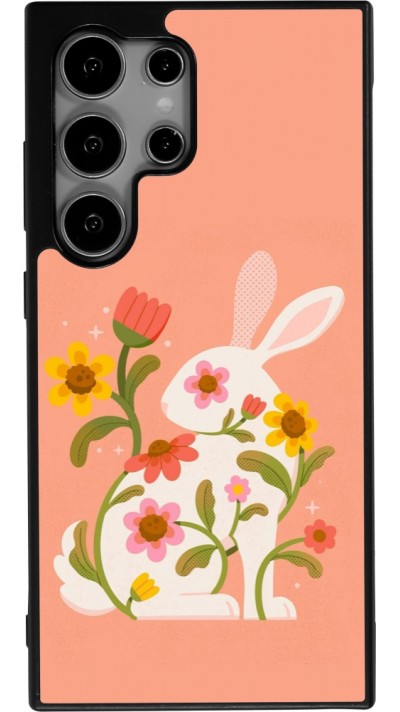 Samsung Galaxy S25 Ultra Case Hülle - Silikon schwarz Easter 2026 Rabbit collage