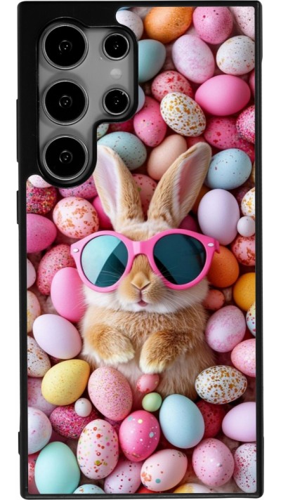 Samsung Galaxy S25 Ultra Case Hülle - Silikon schwarz Easter 2026 Rabbit fun