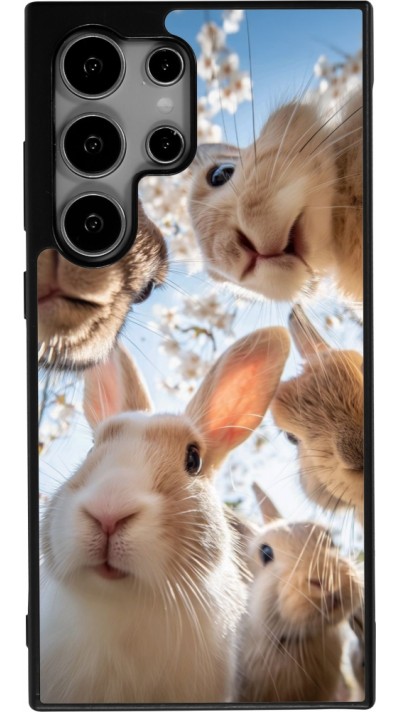 Samsung Galaxy S25 Ultra Case Hülle - Silikon schwarz Easter 2026 Rabbits
