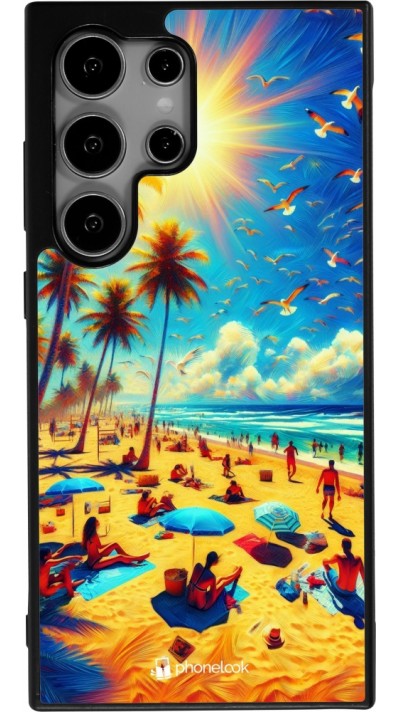 Samsung Galaxy S25 Ultra Case Hülle - Silikon schwarz Sommer Paradies Farbe