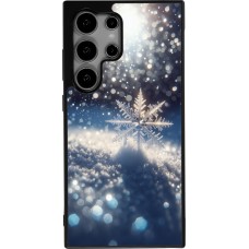 Samsung Galaxy S25 Ultra Case Hülle - Silikon schwarz Schneeflocke Solar Glanz
