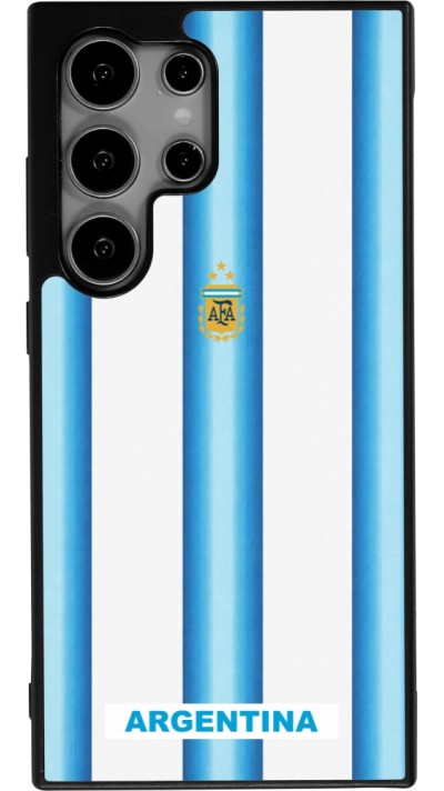Samsung Galaxy S25 Ultra Case Hülle - Silikon schwarz Argentinien 2026 personalisierbares Fussballtrikot