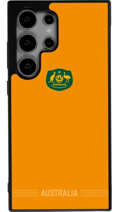 Coque Samsung Galaxy S25 Ultra - Silicone rigide noir Maillot de football Australie 2026 personnalisable