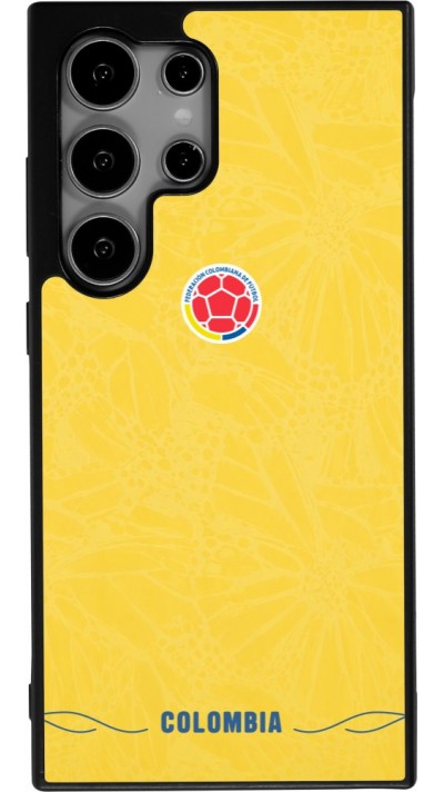 Samsung Galaxy S25 Ultra Case Hülle - Silikon schwarz Kolumbien 2026 personalisierbares Fussballtrikot