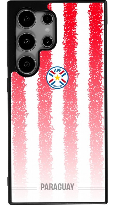 Coque Samsung Galaxy S25 Ultra - Silicone rigide noir Maillot de football Paraguay 2026 personnalisable