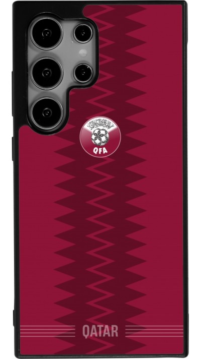 Samsung Galaxy S25 Ultra Case Hülle - Silikon schwarz Qatar 2026 personalisierbares Fussballtrikot