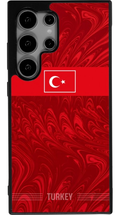 Coque Samsung Galaxy S25 Ultra - Silicone rigide noir Maillot de football Turquie 2026 personnalisable