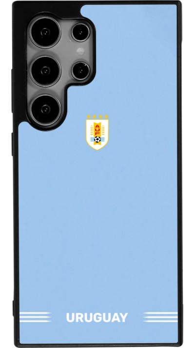 Samsung Galaxy S25 Ultra Case Hülle - Silikon schwarz Uruguay 2026 personalisierbares Fussballtrikot