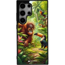Samsung Galaxy S25 Ultra Case Hülle - Silikon schwarz Tropischer Dschungel Tayrona